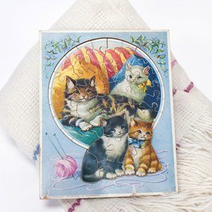 Child's Cat Board Puzzle By G. J. Hayter & Co. England Vintage